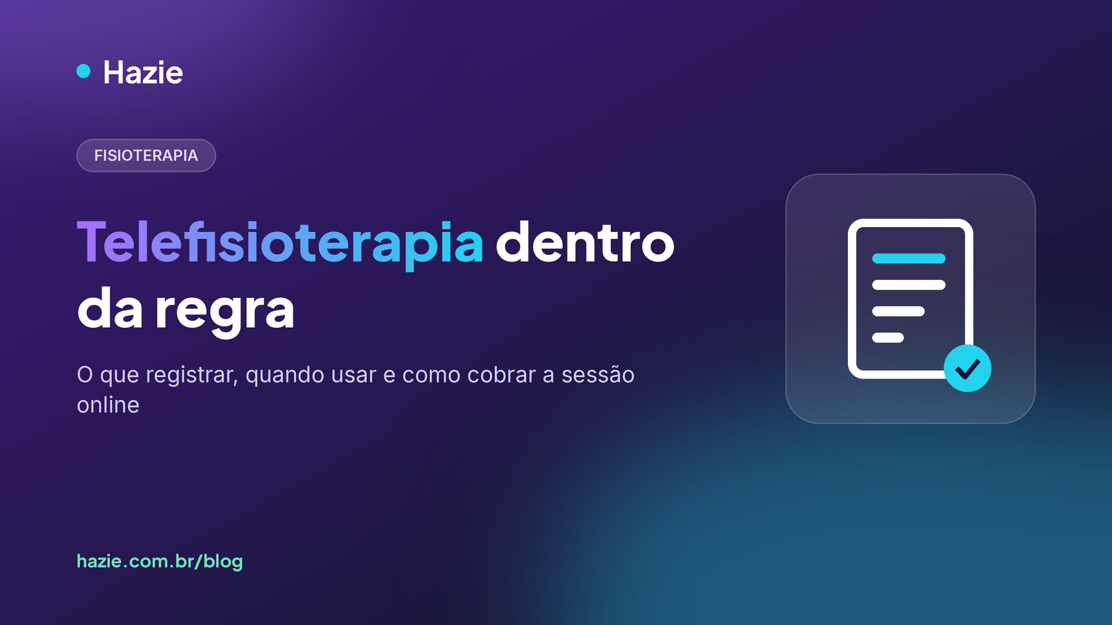 Capa do artigo sobre telefisioterapia, com ícone de documento